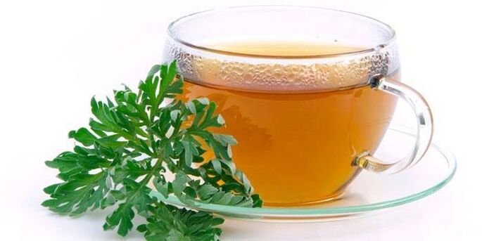 Wormwood decoction for treating fungus between the toes